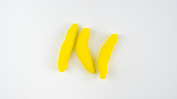 Gumové bonbóny - Malé banánky